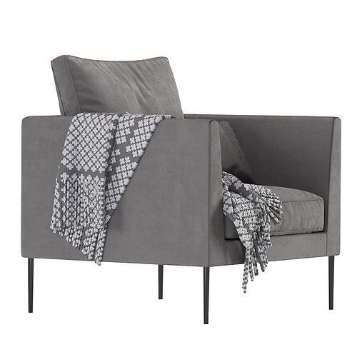 Modern Armchair COR PILOTIS 3D model 5