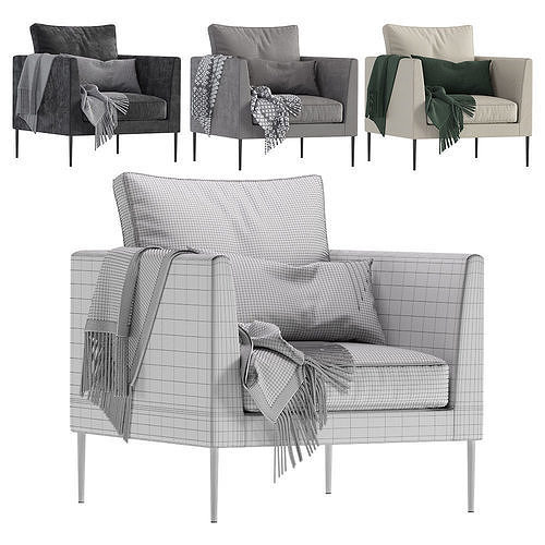Modern Armchair COR PILOTIS 3D model 7