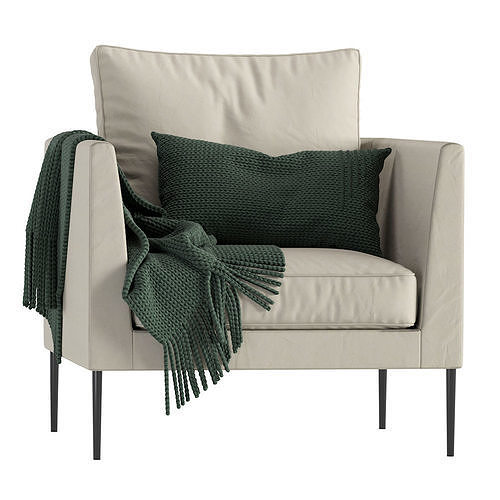 Modern Armchair COR PILOTIS 3D model 4