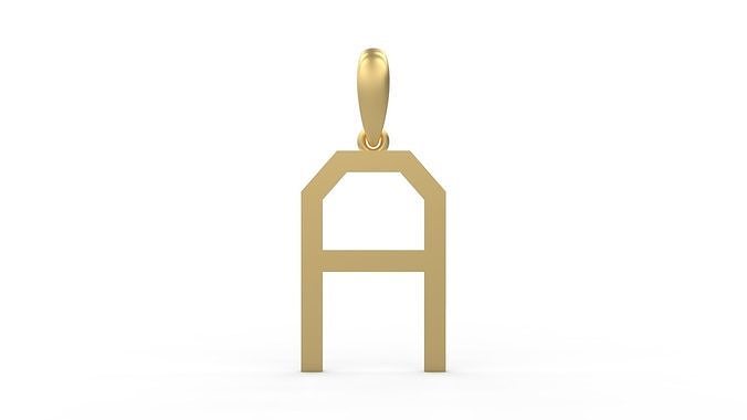 Initial Letters Pendant WARINGTONSDEMO A 3D print model