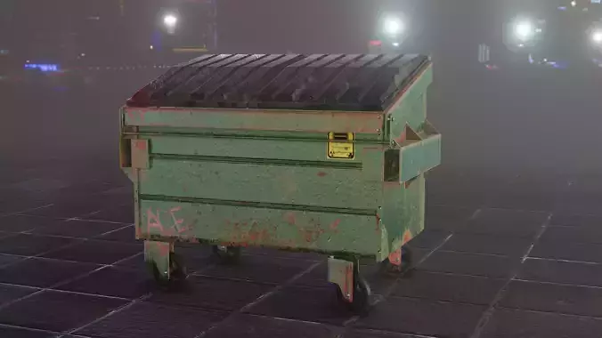 Aged Dumpster 3D model