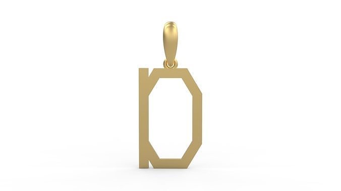 Initial Letters Pendant WARINGTONSDEMO D 3D print model