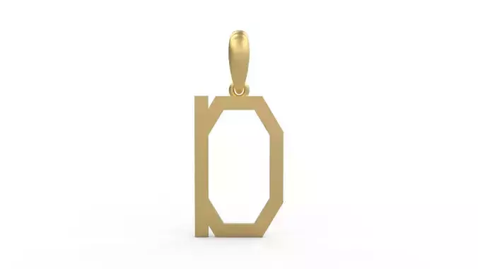 Initial Letters Pendant WARINGTONSDEMO D 3D print model