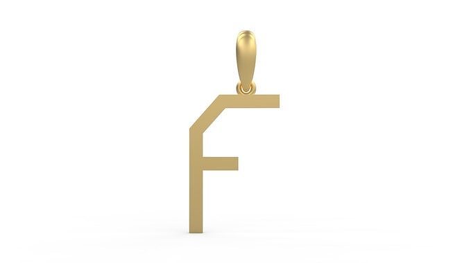 Initial Letters Pendant WARINGTONSDEMO F 3D print model