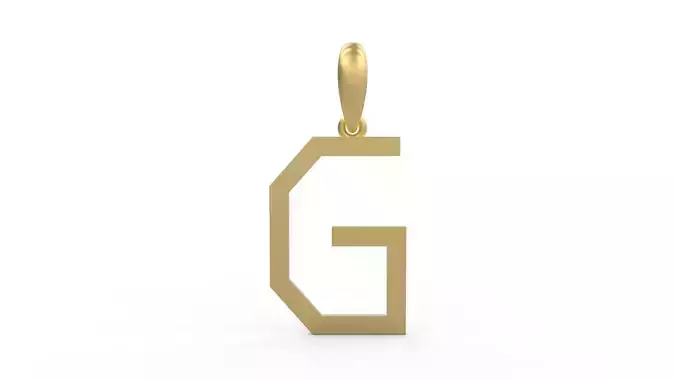 Initial Letters Pendant WARINGTONSDEMO G 3D print model