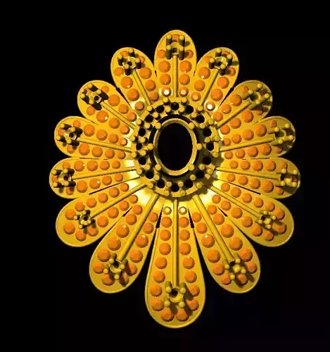 Sidepiece flower brooch