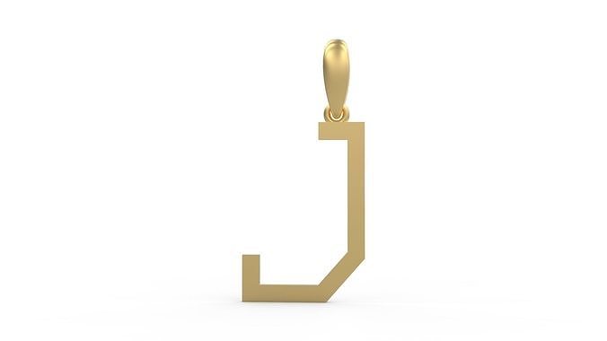 Initial Letters Pendant WARINGTONSDEMO J 3D print model