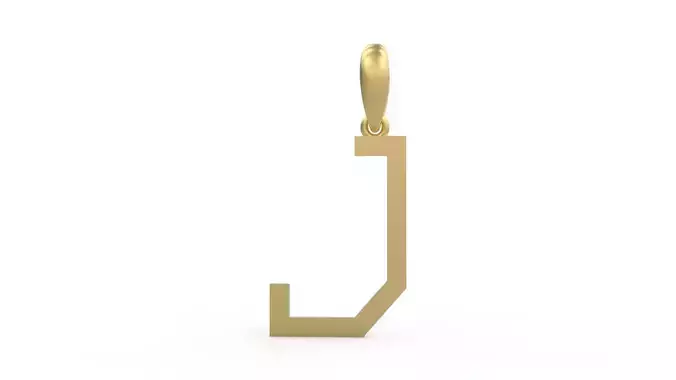 Initial Letters Pendant WARINGTONSDEMO J 3D print model