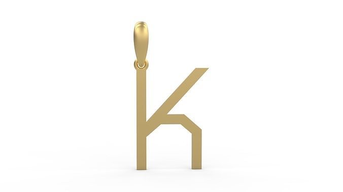 Initial Letters Pendant WARINGTONSDEMO K 3D print model