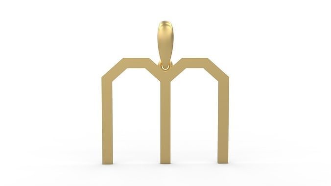 Initial Letters Pendant WARINGTONSDEMO M 3D print model