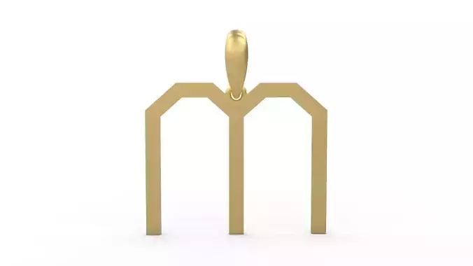 Initial Letters Pendant WARINGTONSDEMO M 3D print model