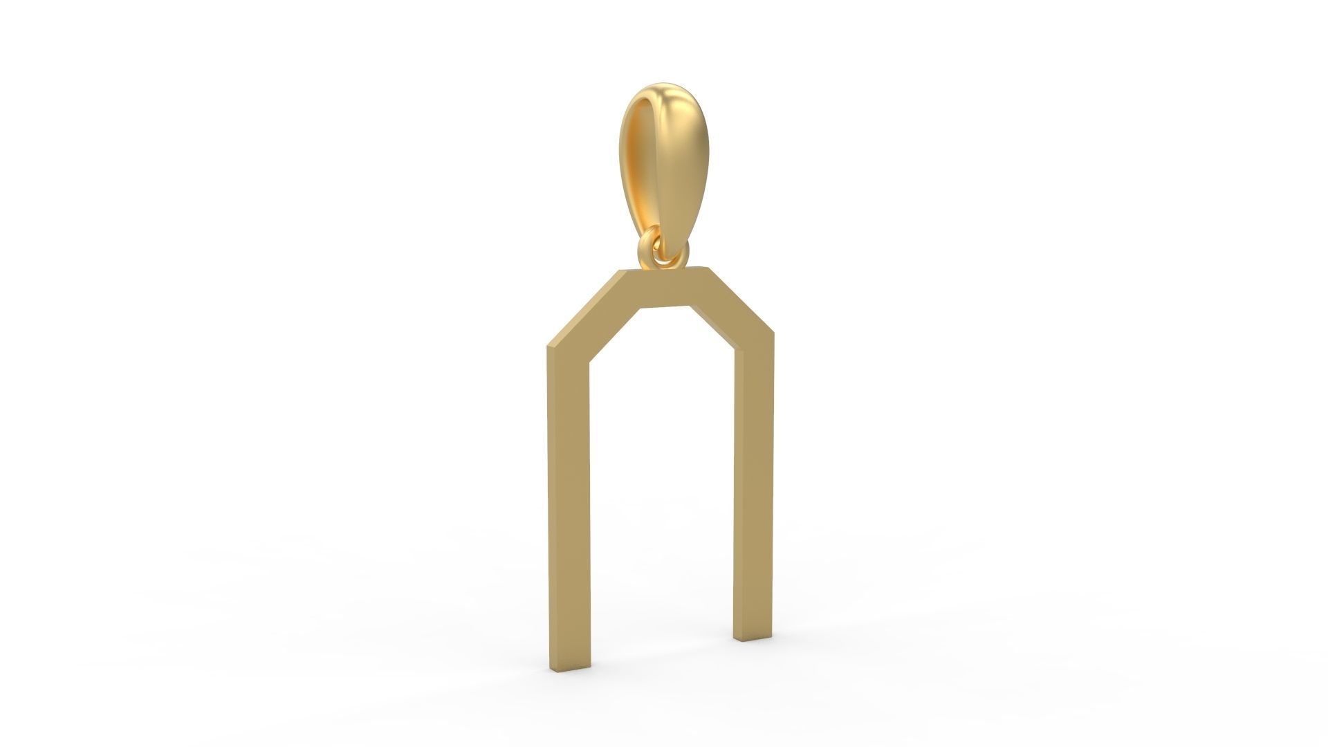 Initial Letters Pendant WARINGTONSDEMO N 3D print model_3