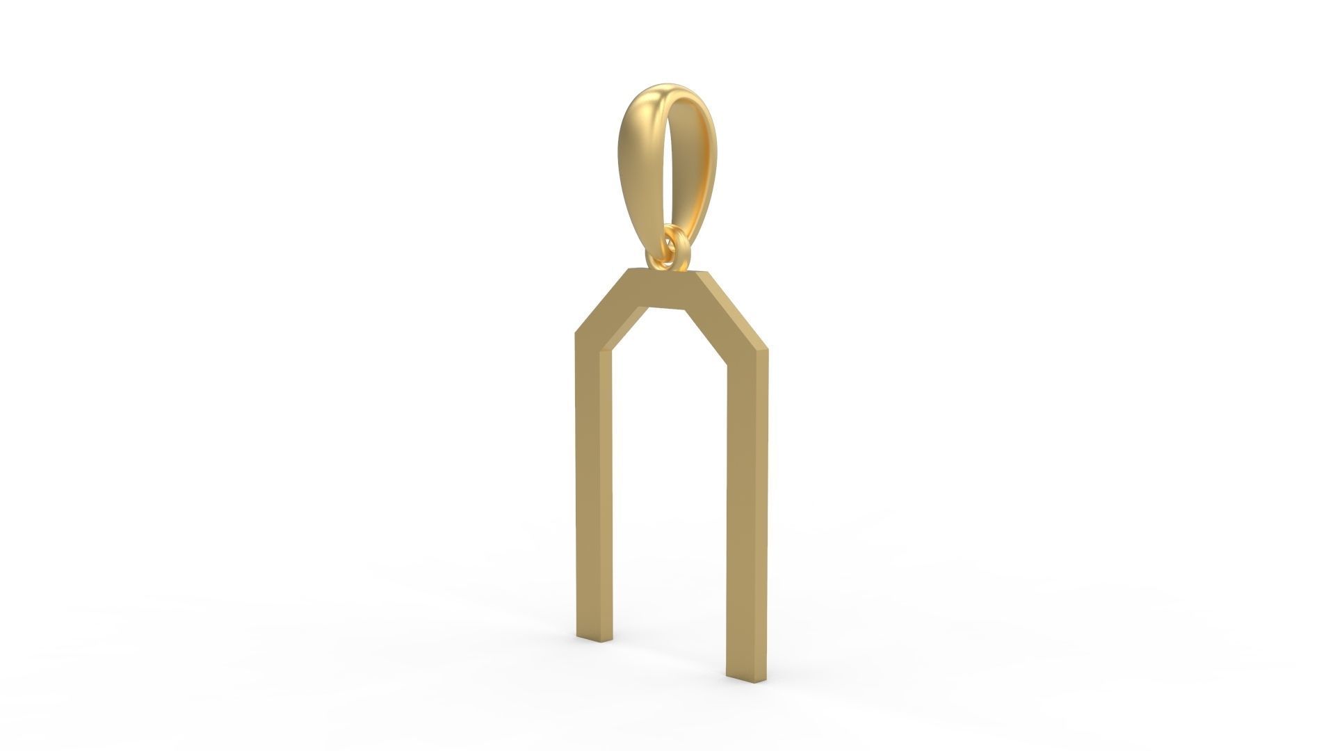 Initial Letters Pendant WARINGTONSDEMO N 3D print model_1