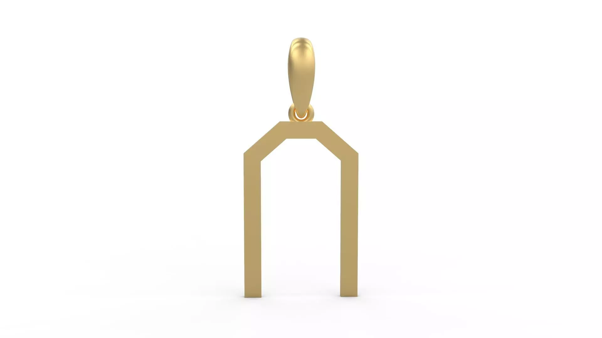 Initial Letters Pendant WARINGTONSDEMO N 3D print model_0