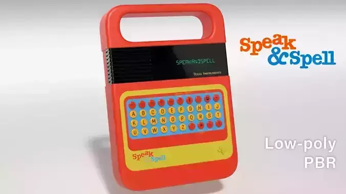 Speak and Spell Low-poly 3D model