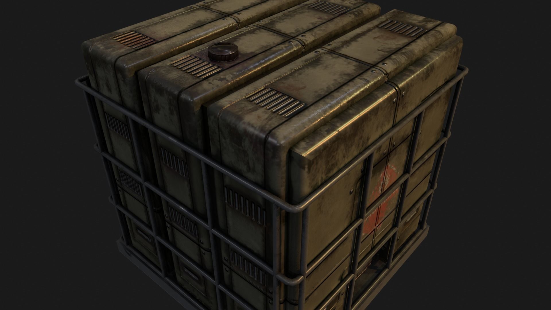 Industrial Boxes Free low-poly 3D model_13