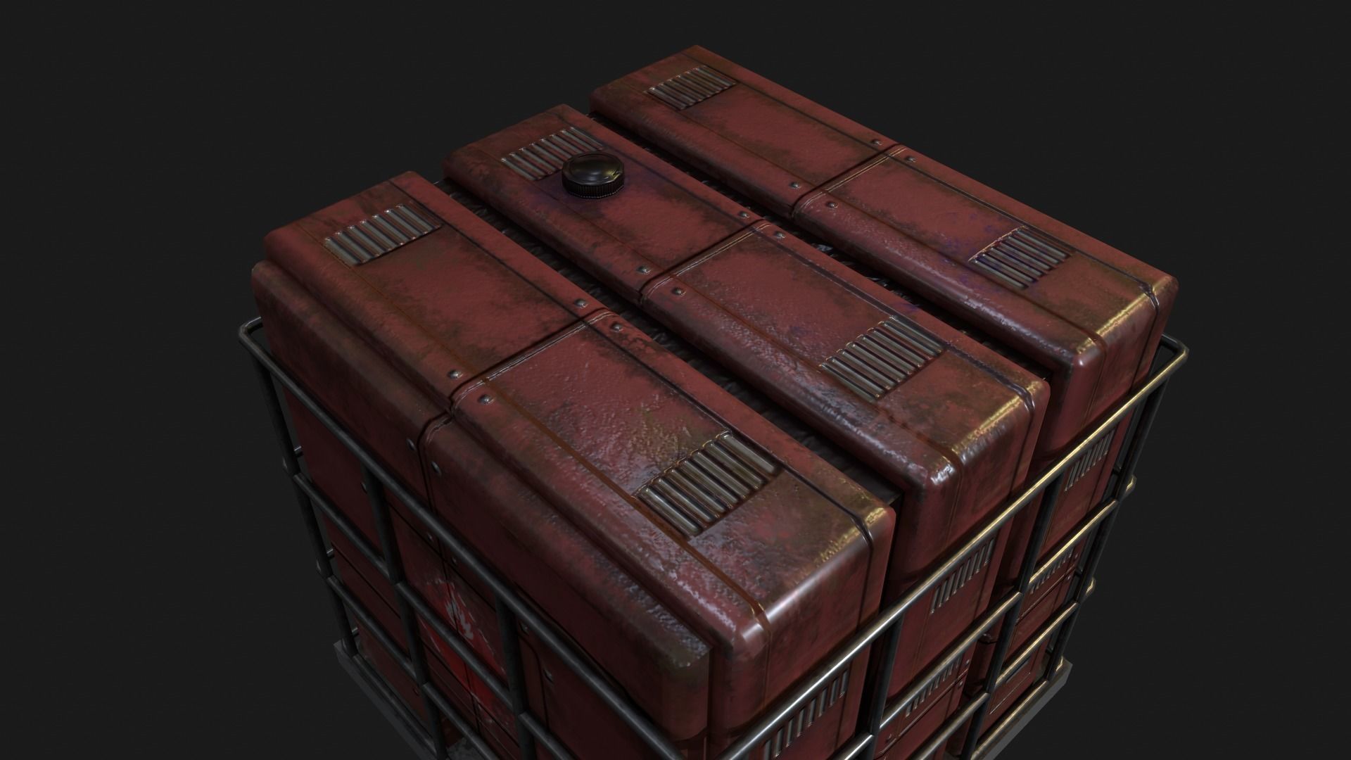 Industrial Boxes Free low-poly 3D model_6