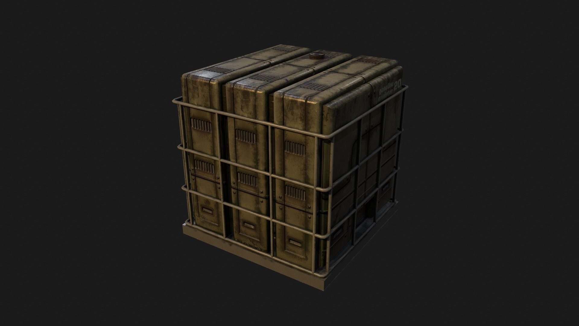 Industrial Boxes Free low-poly 3D model_11