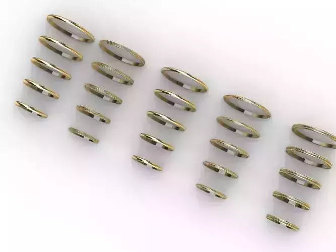 5 sizes 5 profile plain bands stls verified