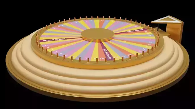 Casino Spinning Wheel 3D model