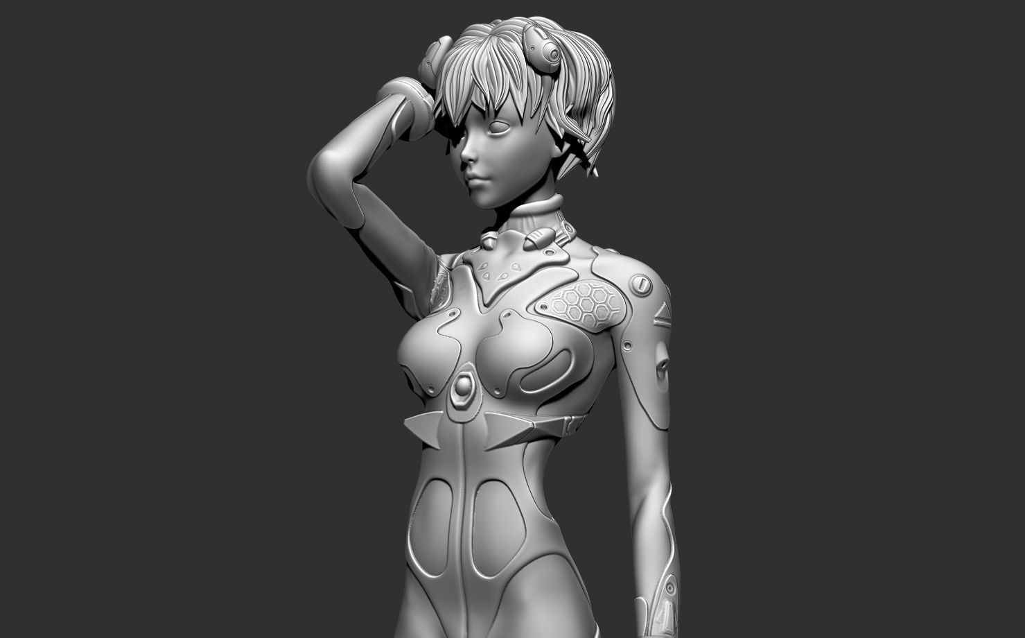 Rey Ayanami 2 Suit Model 3D print model_3