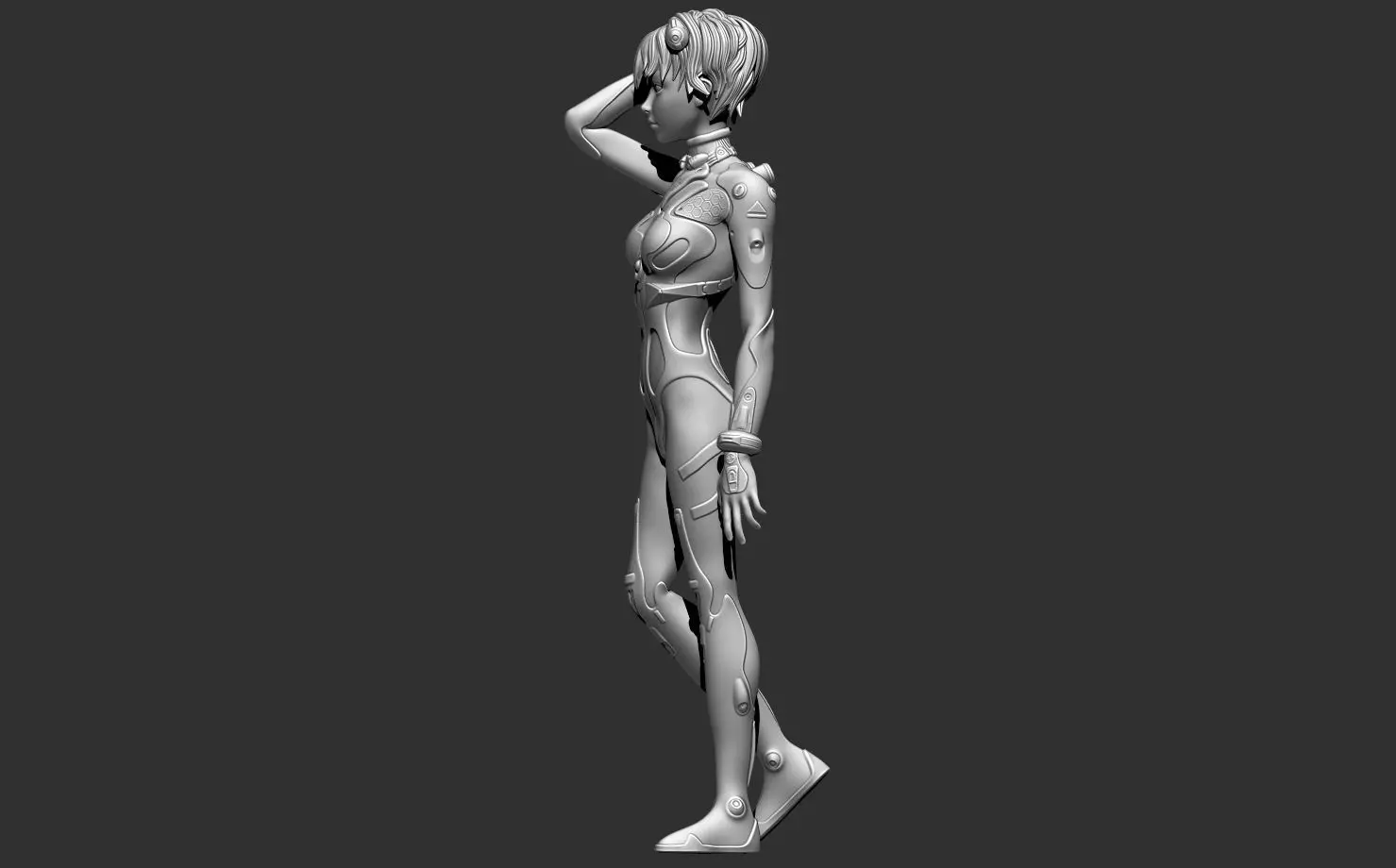 Rey Ayanami 2 Suit Model 3D print model_0