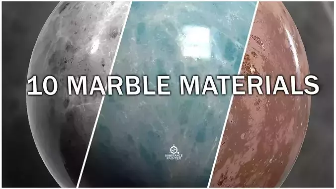 4K 10 Marble Material Texture Materials Textures Pack Bundle 