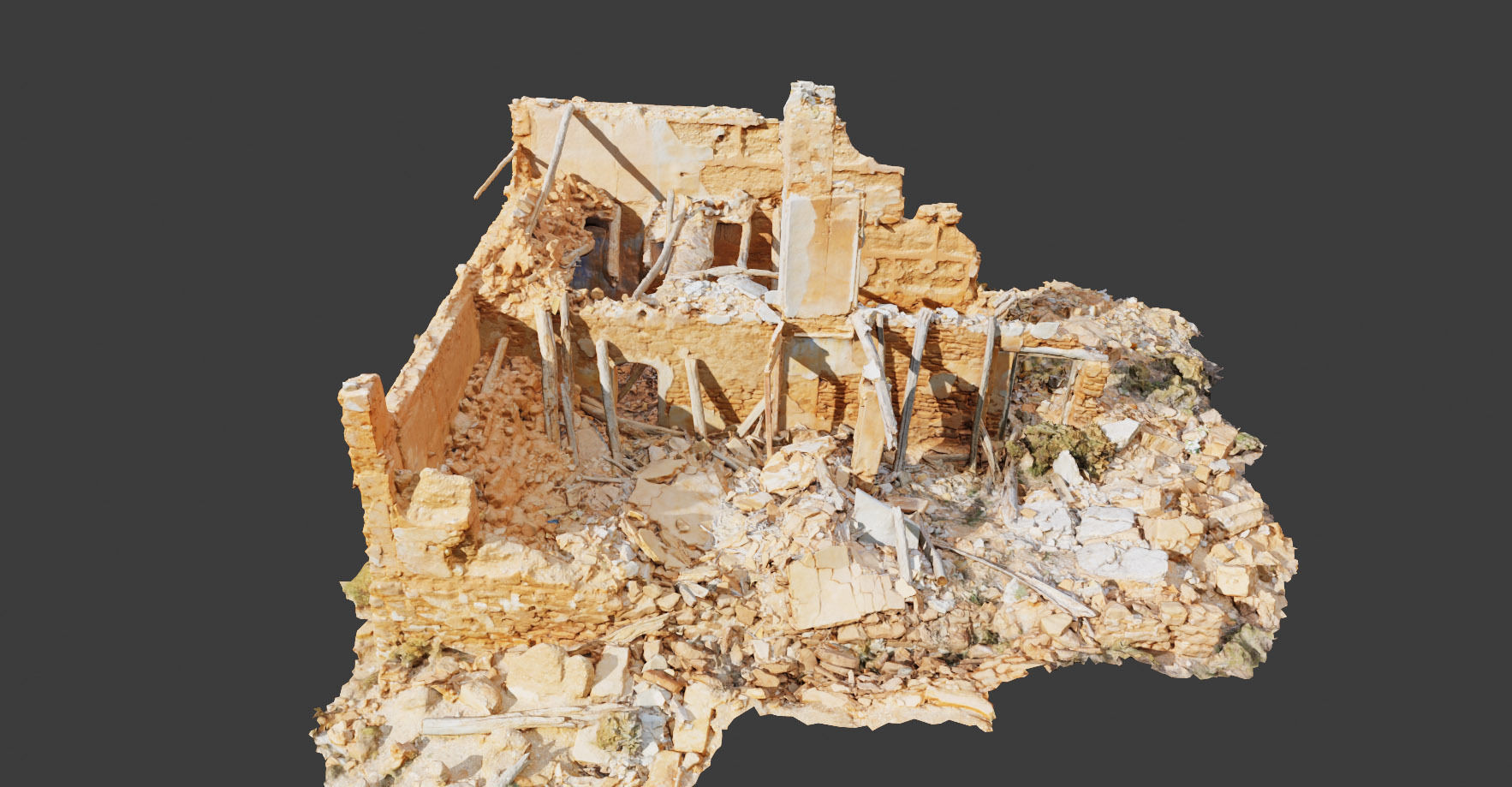 Building Ruins Old Photoscan PBR Low-poly 3D model_15