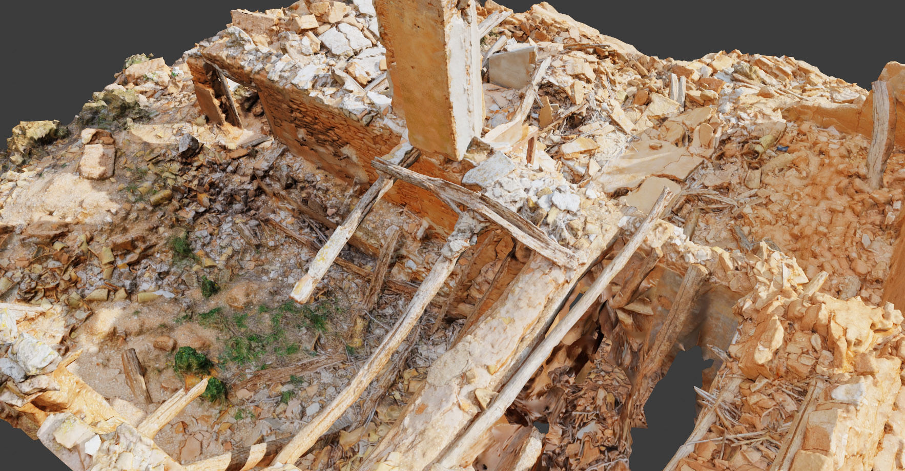 Building Ruins Old Photoscan PBR Low-poly 3D model_28