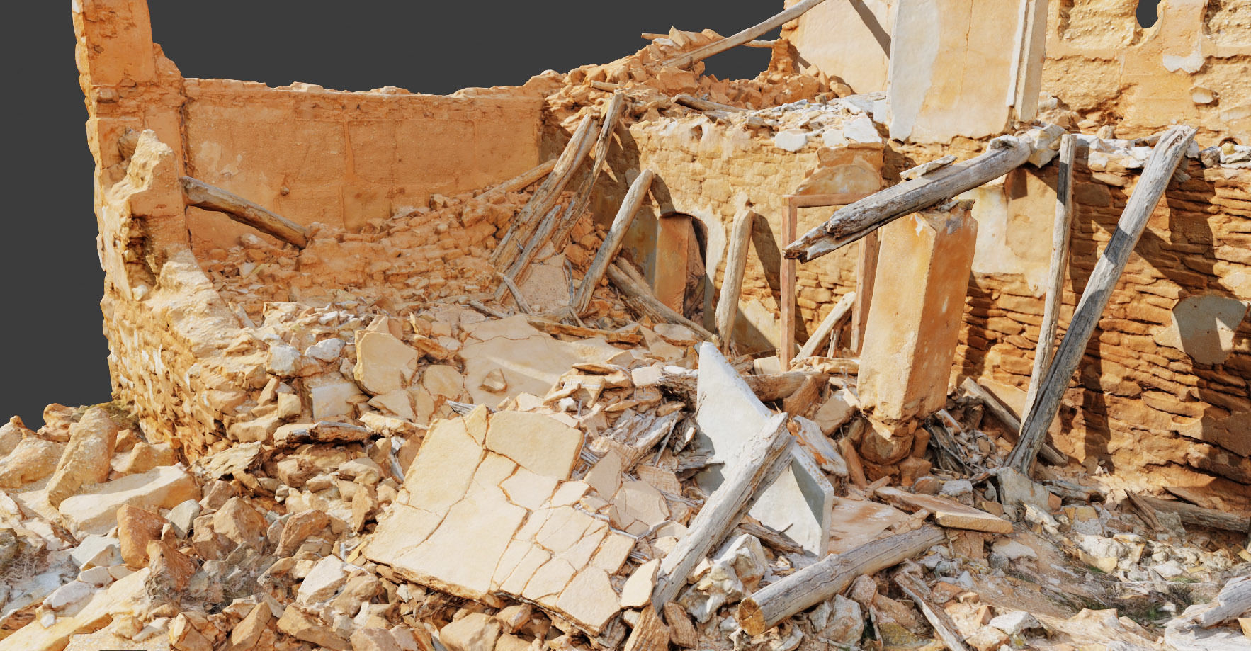 Building Ruins Old Photoscan PBR Low-poly 3D model_17