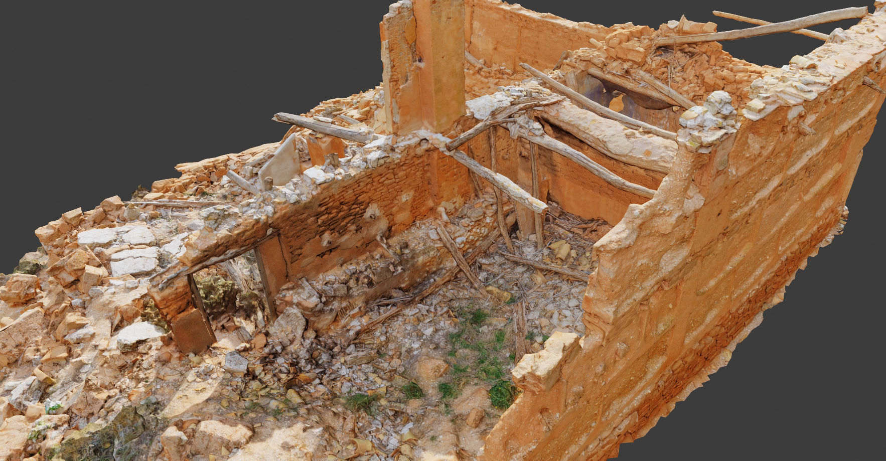 Building Ruins Old Photoscan PBR Low-poly 3D model_22