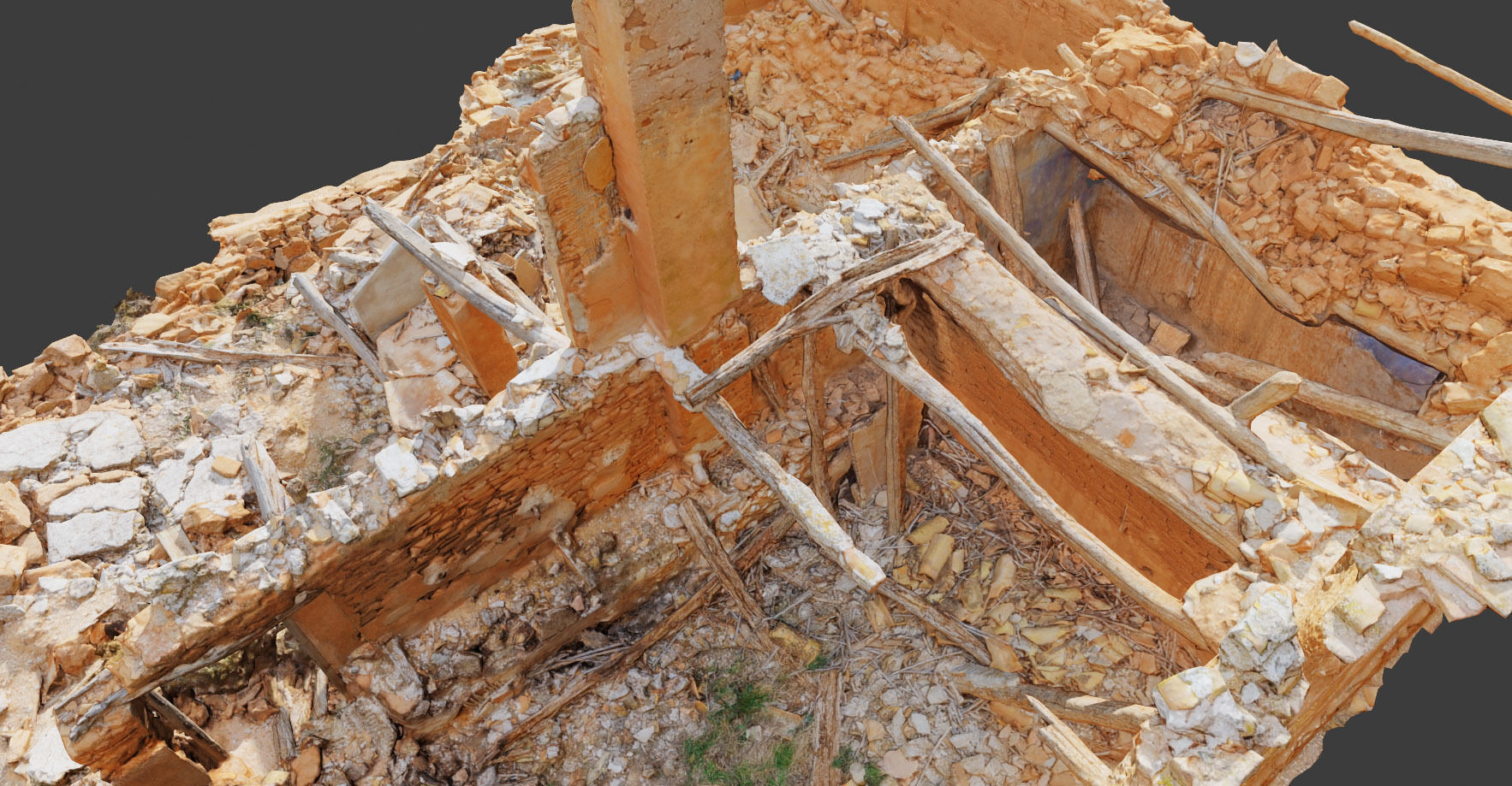 Building Ruins Old Photoscan PBR Low-poly 3D model_27