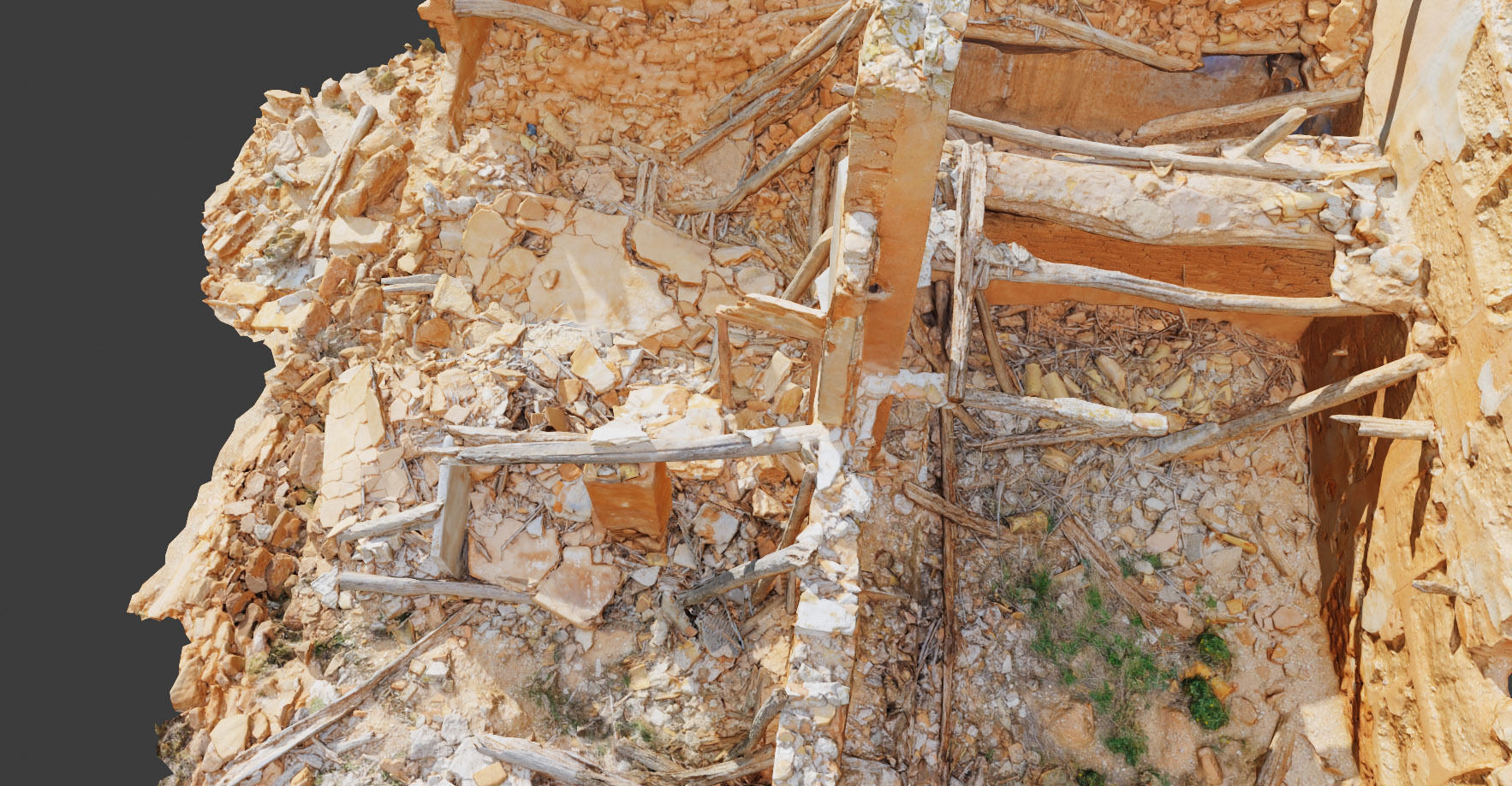 Building Ruins Old Photoscan PBR Low-poly 3D model_26