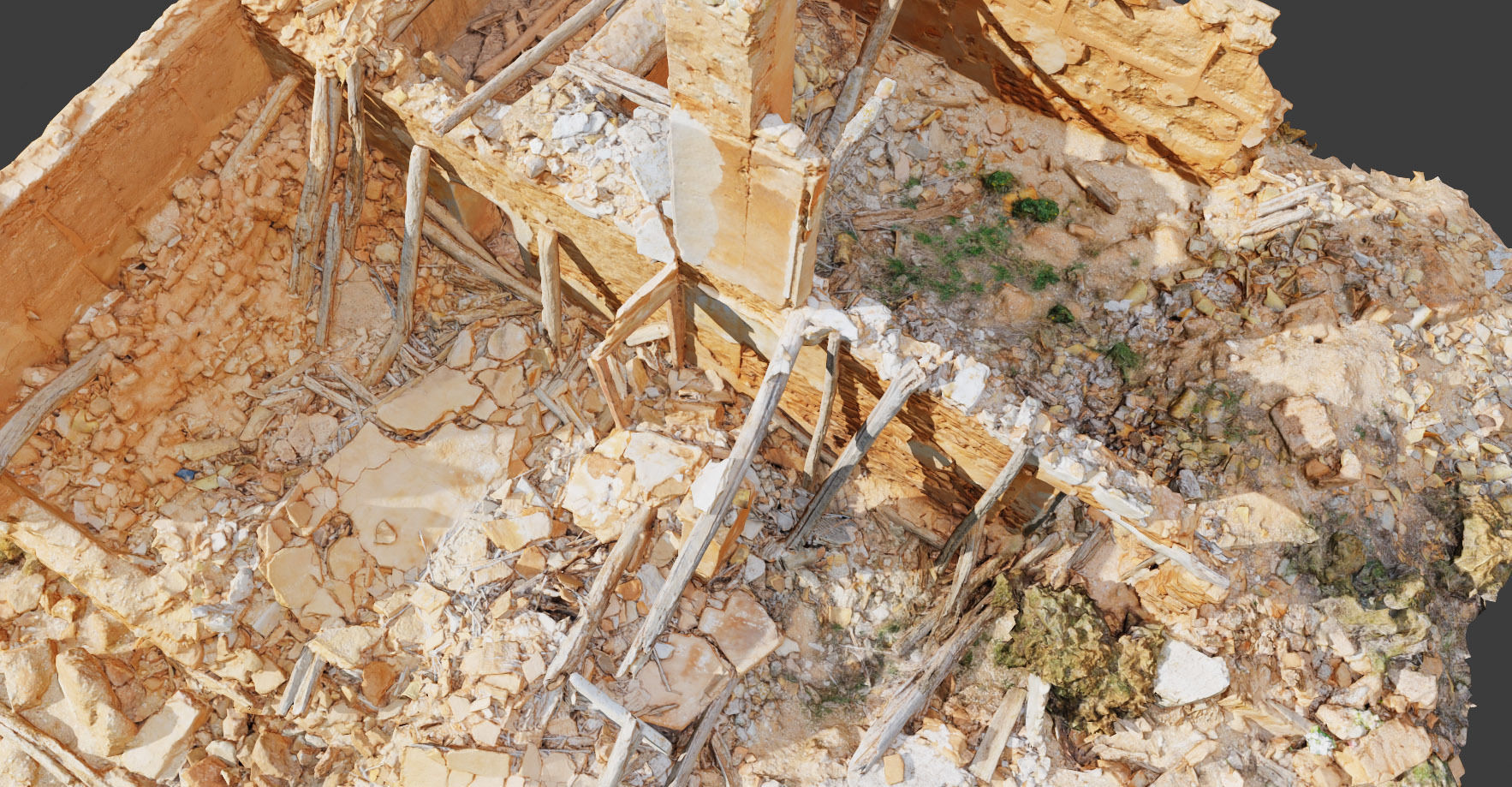 Building Ruins Old Photoscan PBR Low-poly 3D model_25