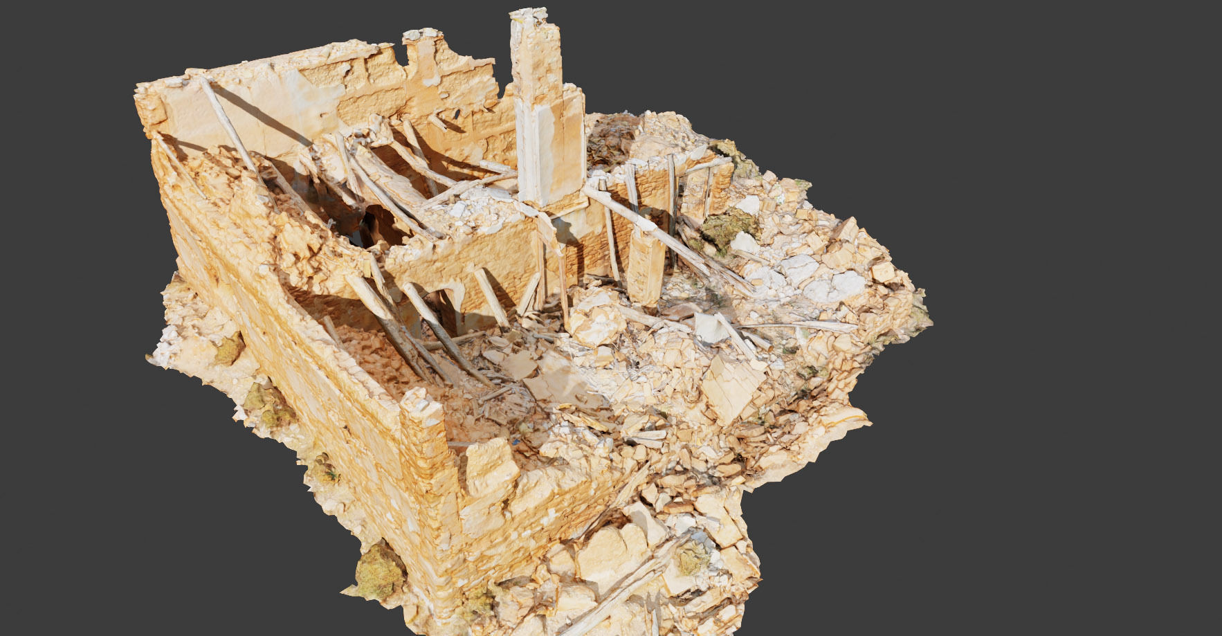 Building Ruins Old Photoscan PBR Low-poly 3D model_14