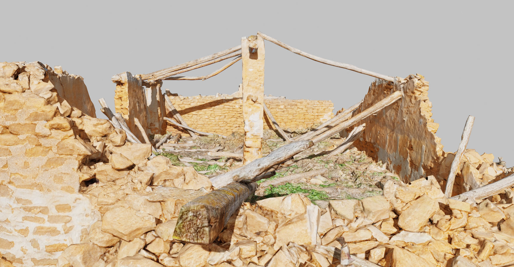 Building Ruins Old Photoscan PBR Low-poly 3D model_21