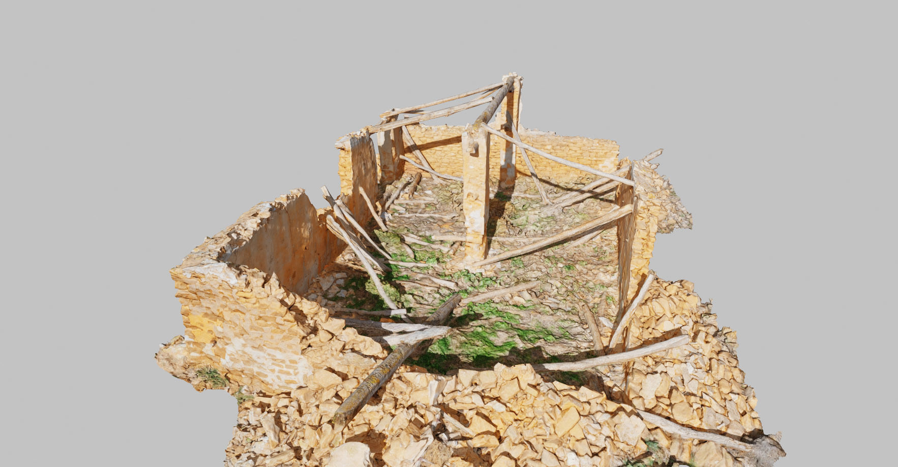 Building Ruins Old Photoscan PBR Low-poly 3D model_15