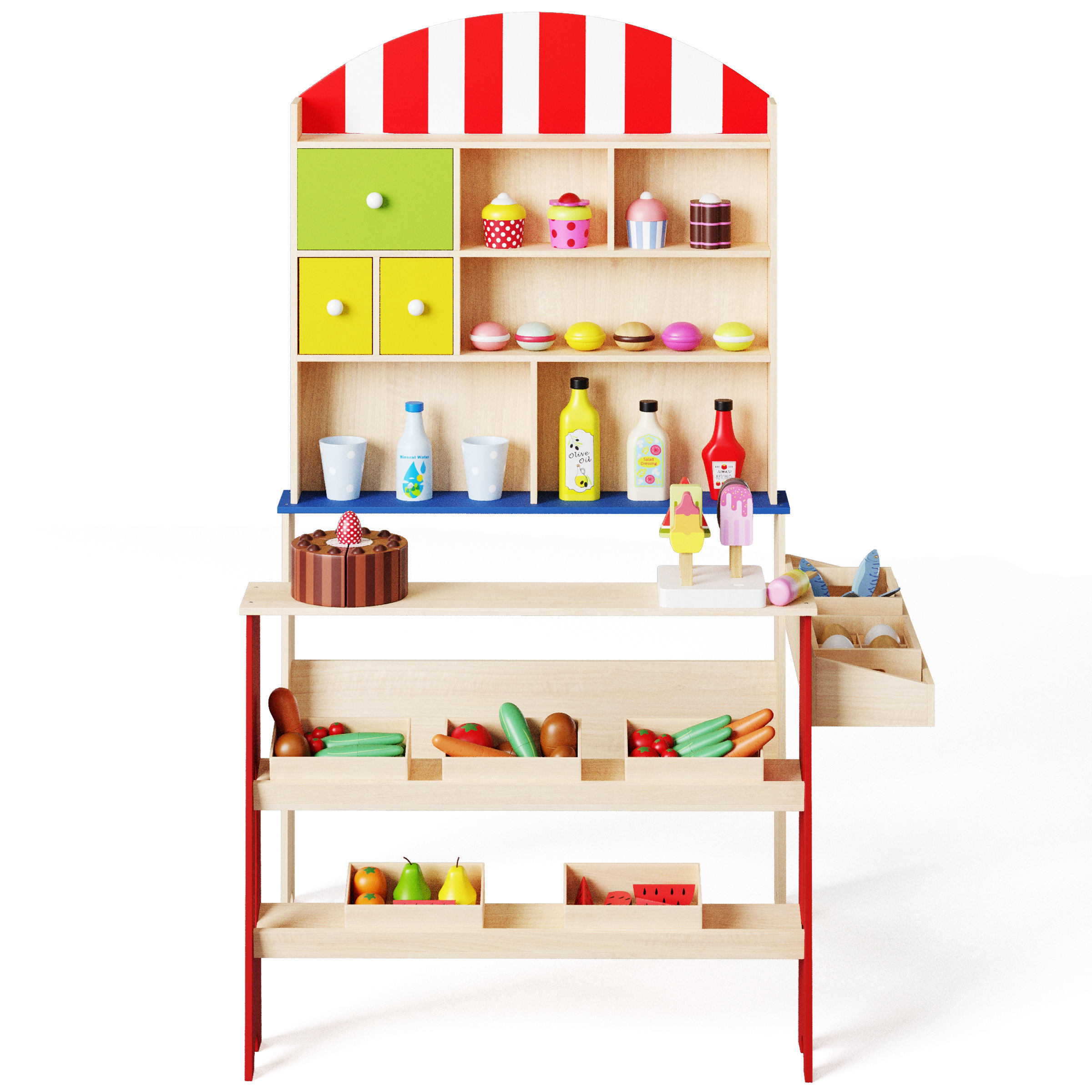 Children Corner Shop By Lelin Toys 3D model_4