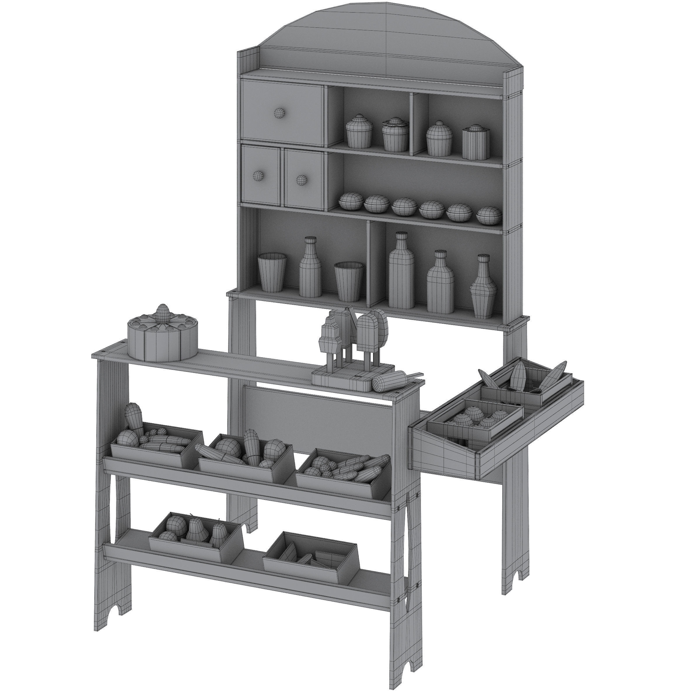 Children Corner Shop By Lelin Toys 3D model_5