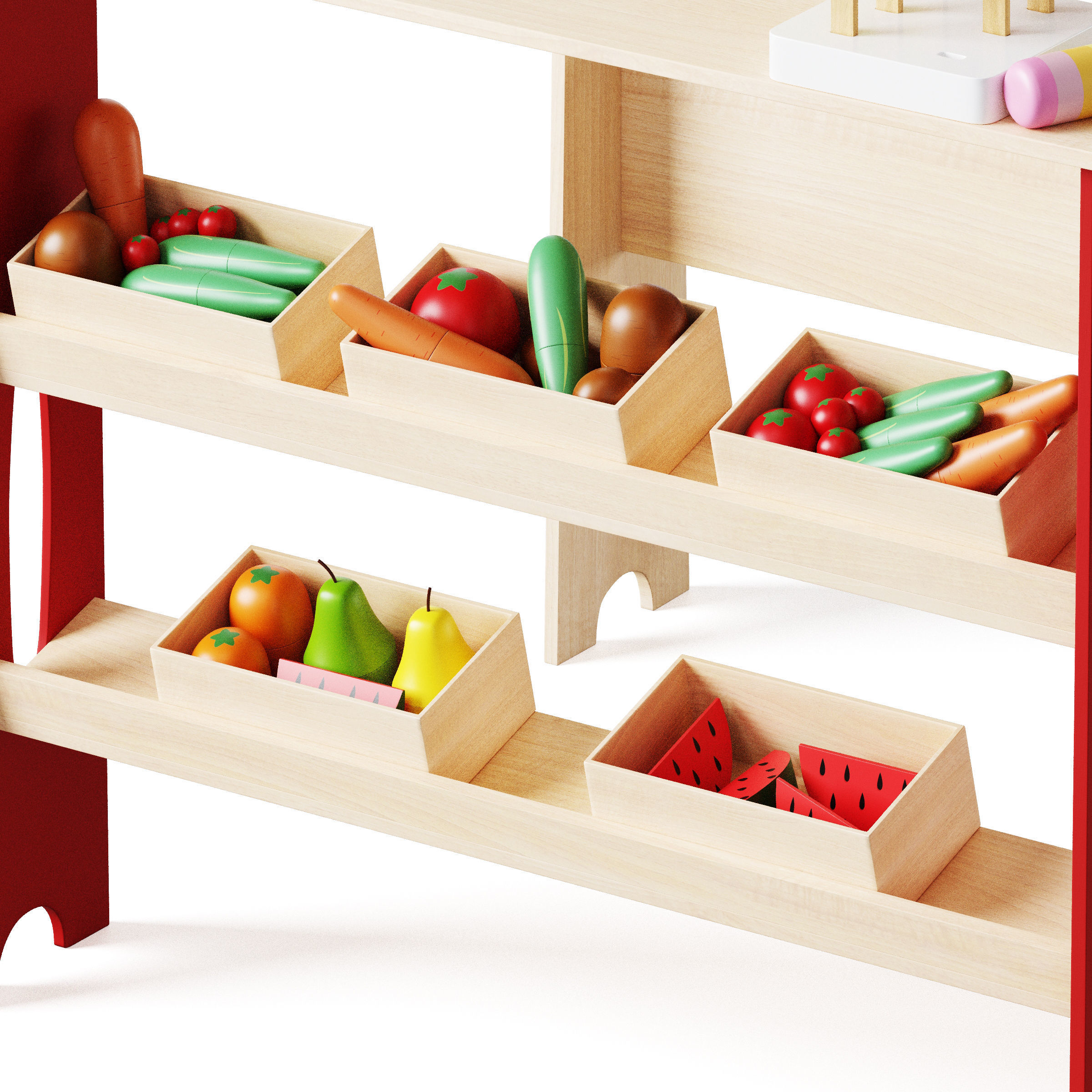 Children Corner Shop By Lelin Toys 3D model_2