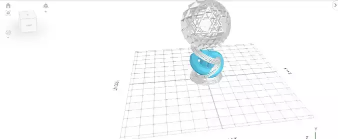 Geometric lamp statue 