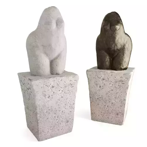 Primitive figure of woman 3D model