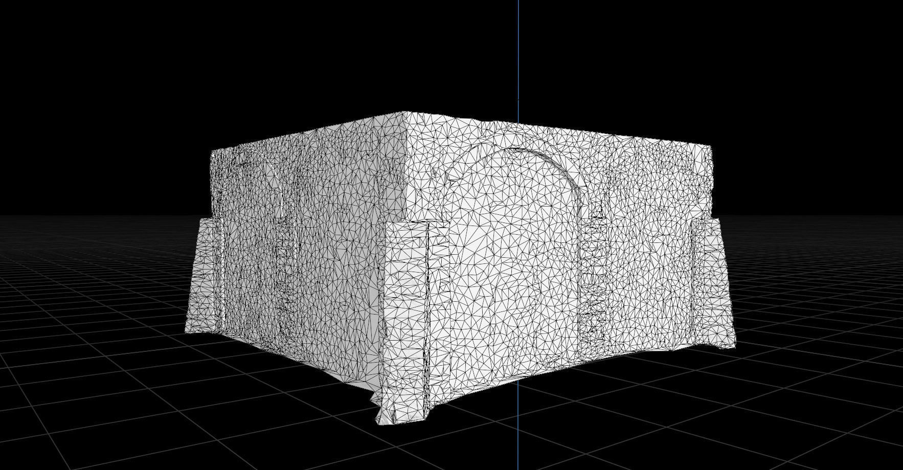 PBR House Wall Painted Bricks Old Photoscan Low-poly 3D model_3