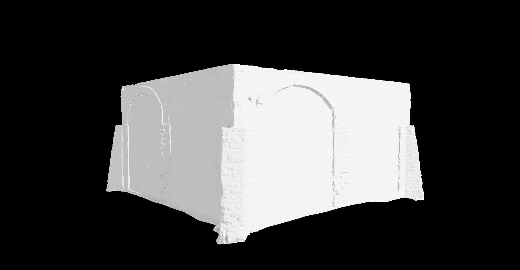 PBR House Wall Painted Bricks Old Photoscan Low-poly 3D model_13