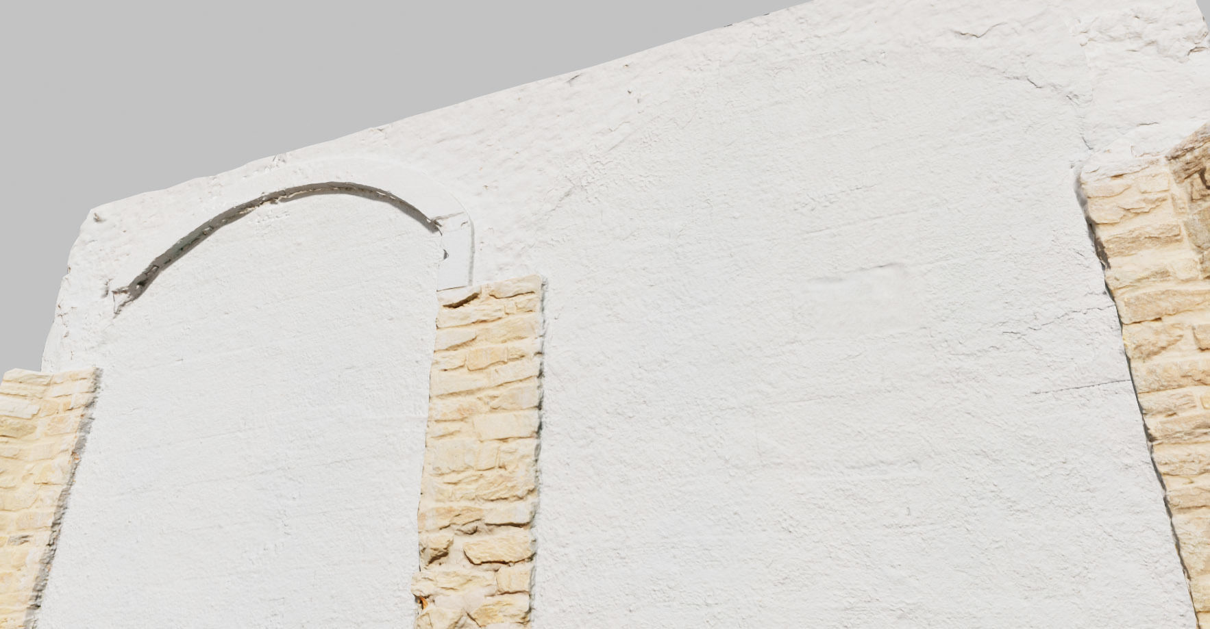 PBR House Wall Painted Bricks Old Photoscan Low-poly 3D model_11