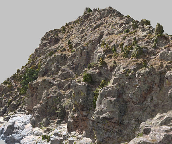 Huge Mountain Side Photoscan PBR 3D model
