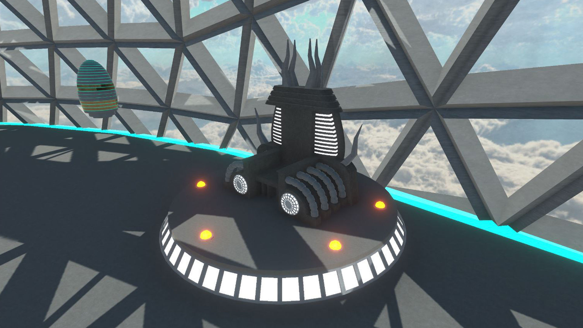 Sci-Fi King Hall 3D model_2