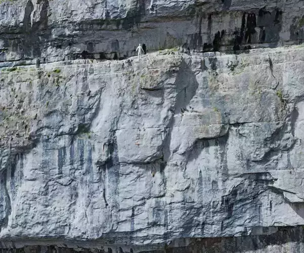 Huge Smooth Cliff Wall Scanned Drone PBR Low-poly 3D model