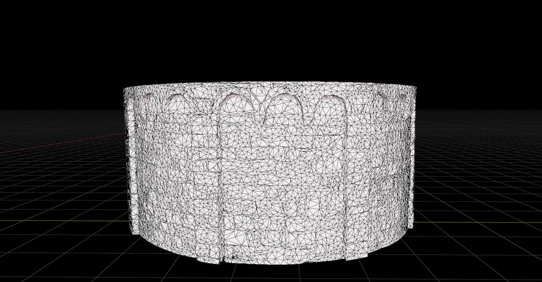 Monastery Wall Round Photoscan PBR Low-poly 3D model_4