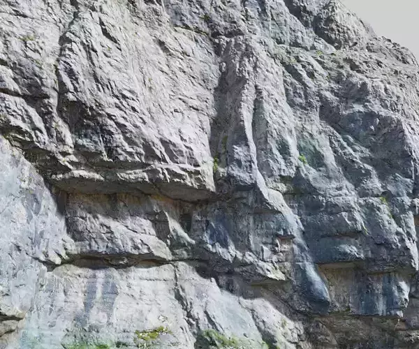 PBR huge Cliff sediment Drone Scan